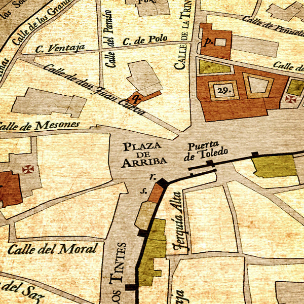 Plano de Úbeda en el siglo XVI Detalle