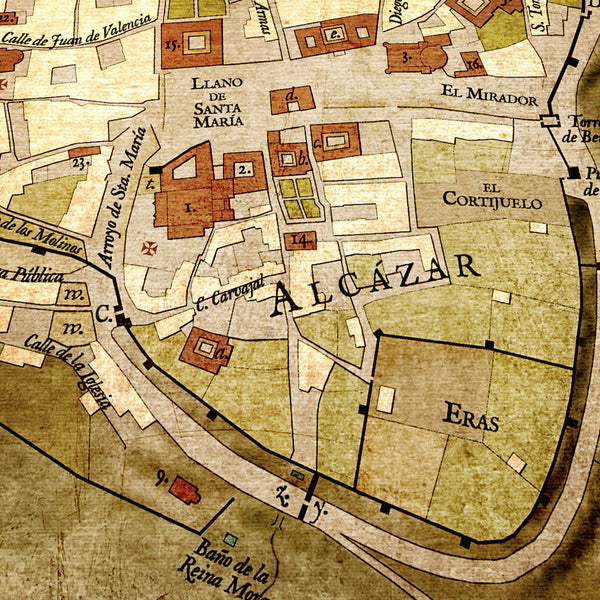 Plano de Úbeda en el siglo XVI Detalle