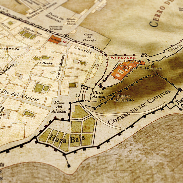 Plano de Málaga en el siglo XVI - Detalle