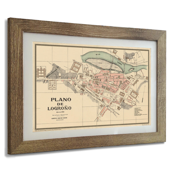 Logroño en 1910 - Enmarcado