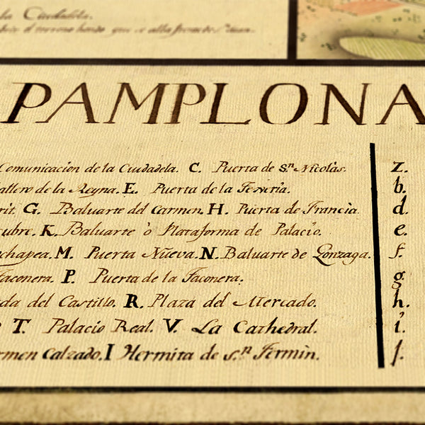 Pamplona en el siglo XVIII - Detalle