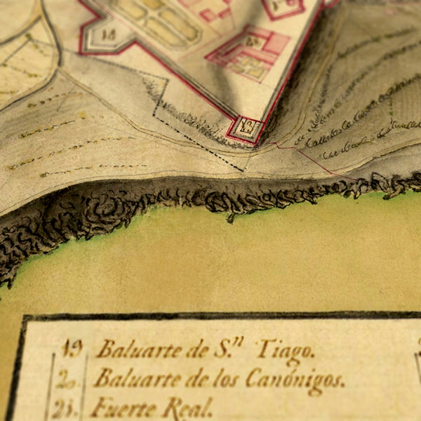 Plano de Tarragona en el siglo XVIII - Detalle