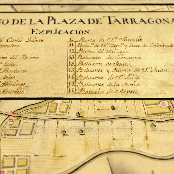 Plano de Tarragona en el siglo XVIII - Detalle